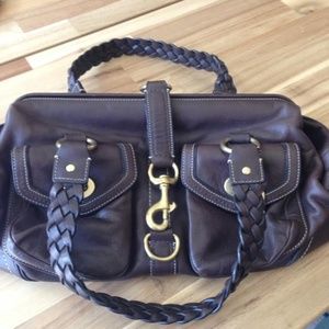 Coach Daphne Legacy Drs Satchel Brown/Gold Leather